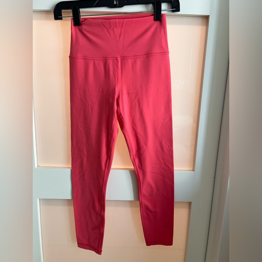 ✨ Athleta Transcend 7/8 Leggings – Size Small - Coral/hot pink ✨